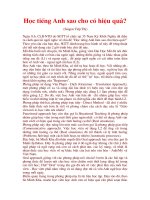 Hoc tieng Anh hieu qua