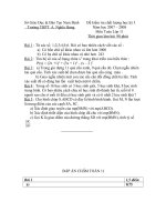 Đề thi kỳ I Toán 11