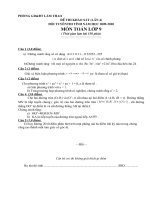 De va dap an chon doi tuyen lãn 4