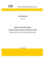 TCVN 9363 2012 Khảo sát cho xây dựng - khảo sát địa kỹ thuật cho nhà cao tầng