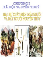 SỰ XUẤT HIỆN LOÀI NGƯỜI VÀ BẦY NGƯỜI NGUYÊN THUỶ