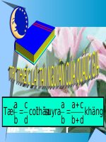 tiết 11 tính chất của dãy tỉ số bằng nhau