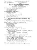 Đề thi tiếng anh 6 HK2- (2008-2009)