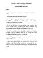 Đáp án thi ĐH Sử (2009)