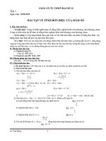 giáo án tự chọn đại 12