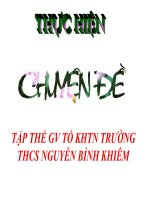 chuyên đề lồng ghép GDGT ở môn sinh học