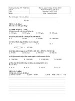 Đề thi GKI Toán 4