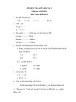 Đề thi giữa học kỳ 1