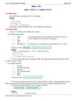 BIỂU THỨC VÀ PHÉP TOÁN