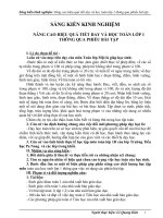 SKKN NÂNG CAO HIẸU QUẢ TIẾT DẠY