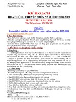 Kế hoạch chuyên môn 08-09