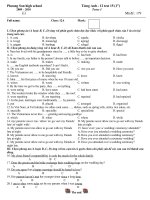 Tieng Anh 12 test 15 (1st), Term I