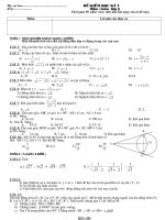 Kiểm tra HKI Toán 9