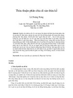 Thỏa thuận phân chia di sản thừa kế