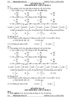 Đề kiểm tra Chương II hình học 9