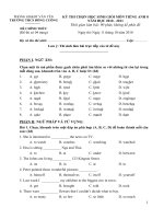Đề thi chọn HSG Anh 8 (10-11)