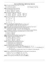 bài tập phương trình mặt phẳng