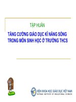 Tập huấn kĩ năng sống trong sinh học thcs