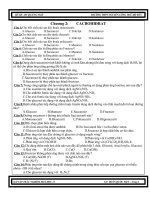 BÀI TẬP DẠY HÈ CACBOHIĐRAT