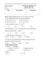 Đề và Đáp án GKI- Môn Toán 5