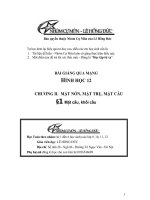 Chủ đề: Mặt cầu, khối cầu  (Hình học 12 - Chương II)