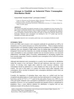 Attempt to Establish an Industrial Water Consumption Distribution Model 