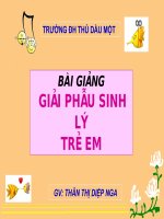 CHƯƠNG II:ĐẶC ĐIỂM HỆ THẦN KINH