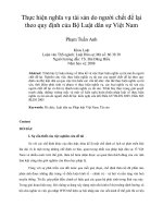 Thực hiện nghĩa vụ tài sản do người chết để lại  theo quy định của Bộ Luật dân sự Việt Nam