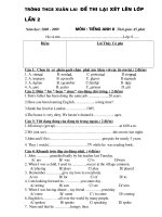 đề thi lại năm hoc 2008- 2009