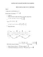 HƯỚNG DẪN GIẢI ĐỀ THI TOÁN KHỐI D