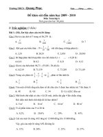 Đề khảo sát đầu năm học 2009-2010