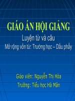 Mở rộng vốn từ: Trường học - dấu phẩy
