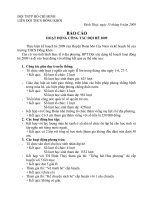 BÁO CÁO HAỌT ĐỘNG HÈ 2009