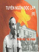 Tuyên ngôn độc lập (phần tác phẩm)