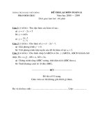 Đề thi lại (lớp 11) - 08-09