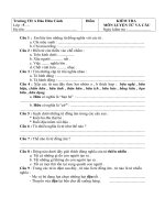 KT môn Luyện từ và Câu Lần 1