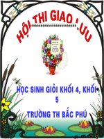 Giao lưu học sinh giỏi khối 4+5