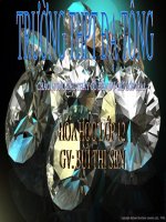 ĐỒNG VÀ HỢP CHẤT CỦA ĐỒNG