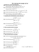 Trọng tâm ôn tập Toán HK2 lớp 10