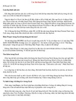 mot so thu thuat Excel