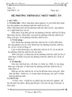 Đại Số 10 NC tuần 13-15