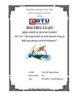 ke hoach khoi su doanh nghiep cty kien tao phong cach BGlamour 