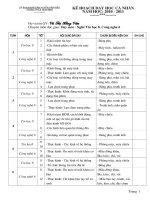 Kế hoạch cá nhân môn nghề tin 8