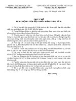 Quy chế hoạt động của đội TNXK
