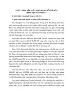 THỰC TRẠNG SẢN XUẤT KINH DOANH ĐỐI VỚI MẶT                                    HÀNG DỆT CỦA CÔNG TY