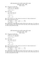 Đề KS đầu năm 2005-2006