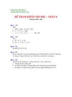 De tham khao va dap an thi HK1 - Toan 6 (10-11)