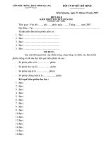 Biên bản kiểm phiếu ĐH Liên đội