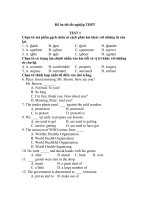 Đề ôn thi tốt nghiệp THPT Môn Tiếng Anh- Đề 1