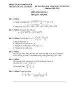 Đề thi chọn HS Giỏi Toán 9 năm 2010 - 2011